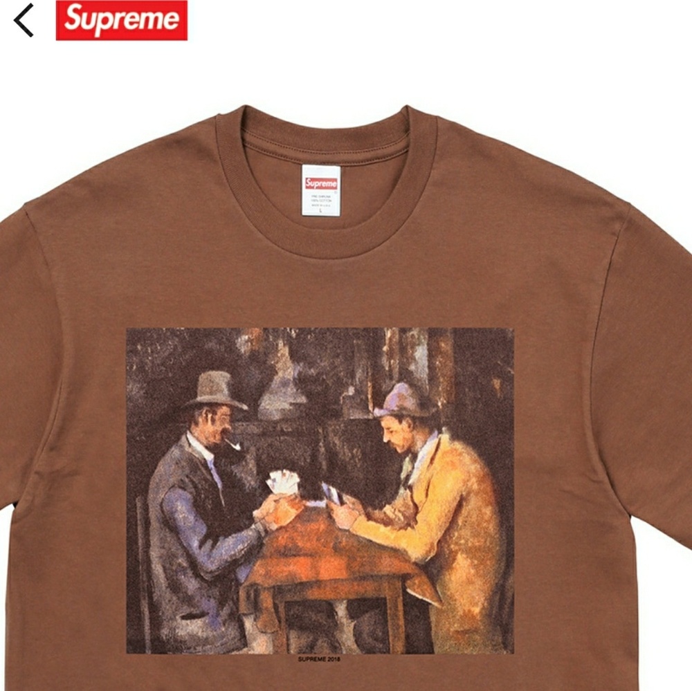 SOLD🔥Supreme - Card Tee, M - Brown - SOLD OUT.